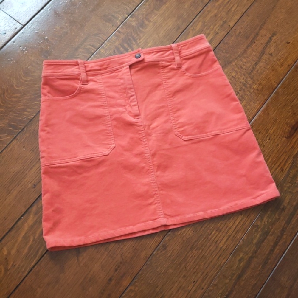 Boden Orange/Salmon Corduroy Skirt Size 12 - Picture 10 of 10